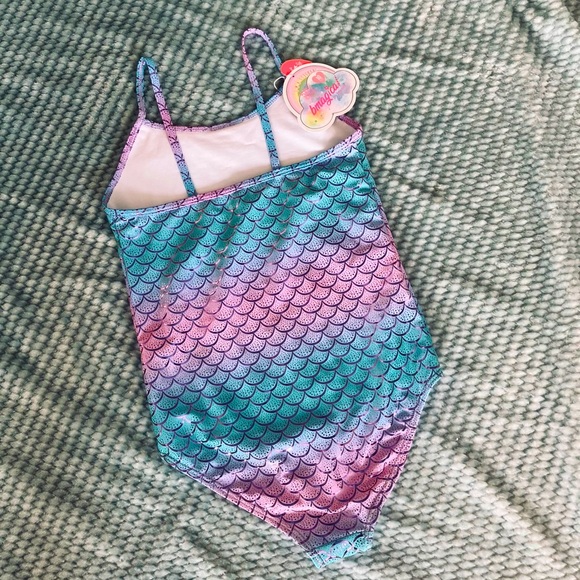 NWT | bmagical by btween | One-piece Swimsuit | Mermaid Shimmer! | Girls 10 - Picture 4 of 6